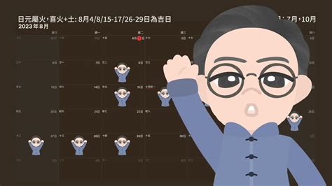 8月吉時|2023年8月月曆,通勝,中華農曆,黃歷,農民曆,節氣,節日,黃道吉日,嫁。